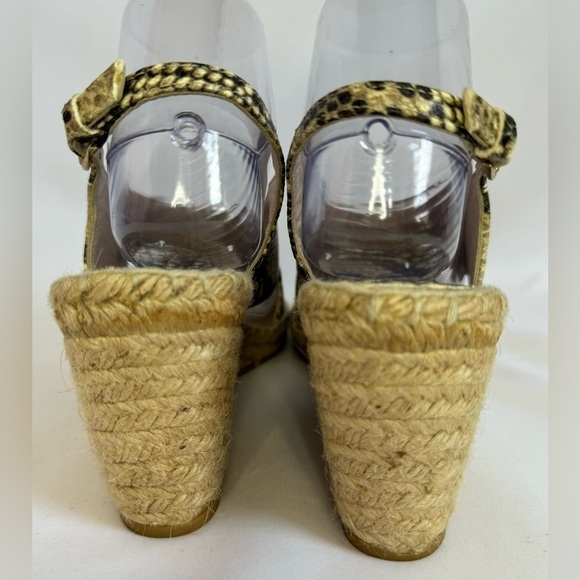 Diane Von Furstenberg Women’s Sylvie Leather Espadrille Wedge Sandals Size 8.5 - Picture 6 of 11